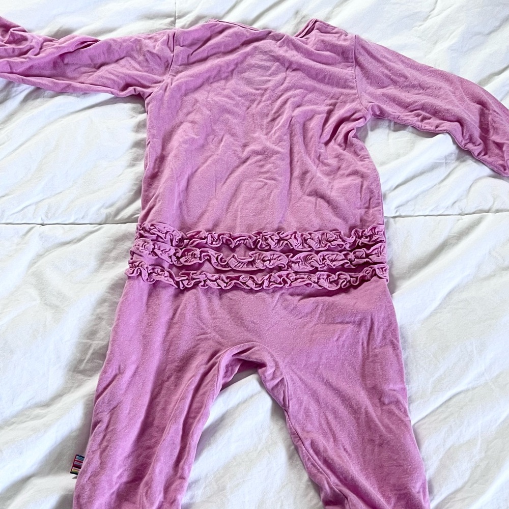 Magnetic Me Lavender Ruffled Baby Onesie
